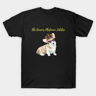 THE QUEEN'S PLATINUM JUBILEE -CORGI T-Shirt